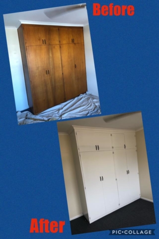 painting timber cupboards